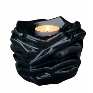 Jesus of Nazareth Eternal Flame - Ceramic Cremation Ashes Candle Holder Keepsake – Oxide Green 